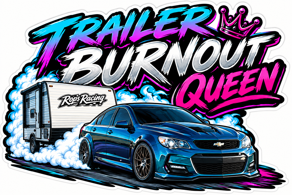 Trailer Burnout Queen sticker